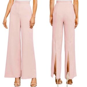 BCBG MAXAZRIA Wide Leg Back-Slit Dress Pants
